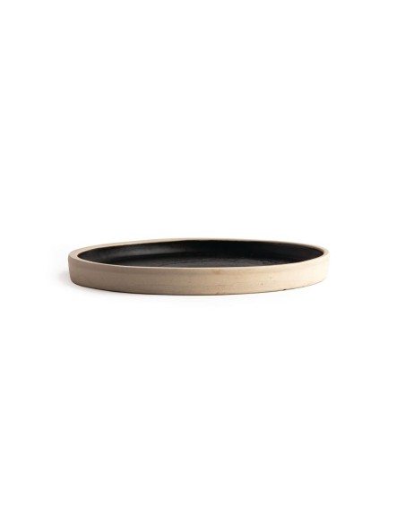 Assiettes plates noir mat Olympia Canvas 180mm - lot de 6
