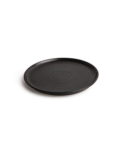 Assiettes plates noir mat Olympia Canvas 265mm - lot de 6