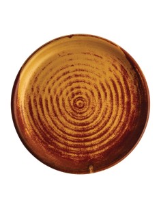Assiettes plates terre de sienne Olympia Canvas 180 mm - lot de 6