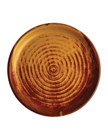 Assiettes plates terre de sienne Olympia Canvas 180 mm - lot de 6
