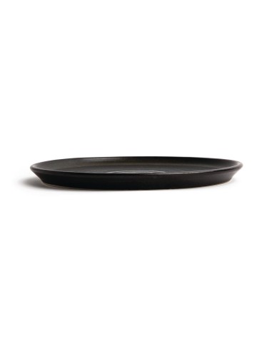 Assiettes plates noir mat Olympia Canvas 265mm - lot de 6