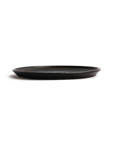 Assiettes plates noir mat Olympia Canvas 265mm - lot de 6