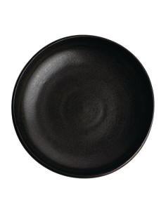 Assiettes creuses noir mat Olympia Canvas 230mm - lot de 6