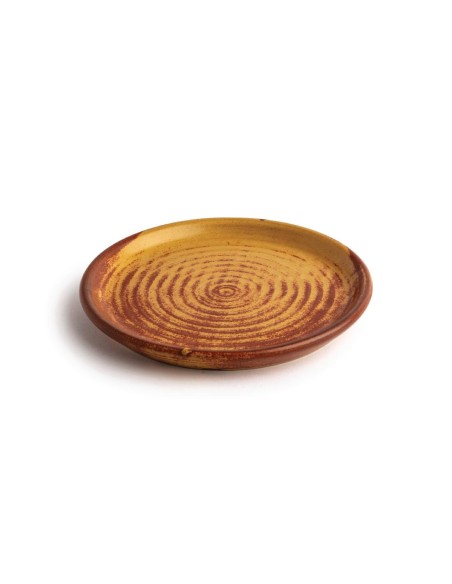 Assiettes plates terre de sienne Olympia Canvas 180 mm - lot de 6