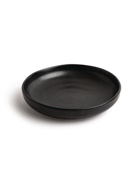 Assiettes creuses noir mat Olympia Canvas 230mm - lot de 6