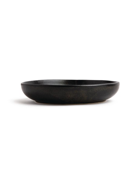 Assiettes creuses noir mat Olympia Canvas 230mm - lot de 6