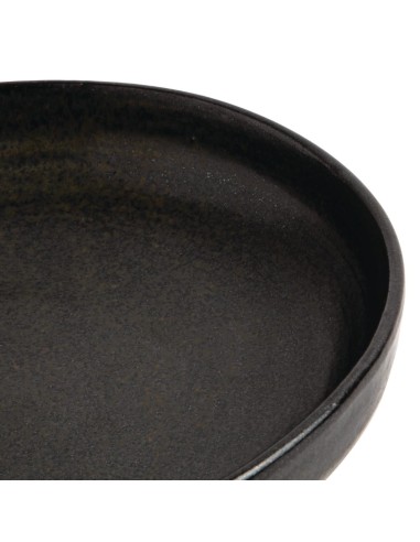 Assiettes creuses noir mat Olympia Canvas 230mm - lot de 6