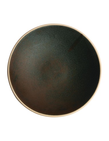 Assiettes creuses vert bronze Olympia Canvas 200mm - lot de 6