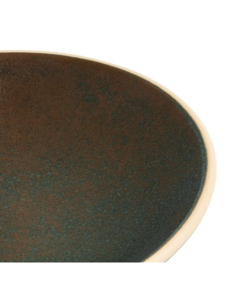 Assiettes creuses vert bronze Olympia Canvas 200mm - lot de 6