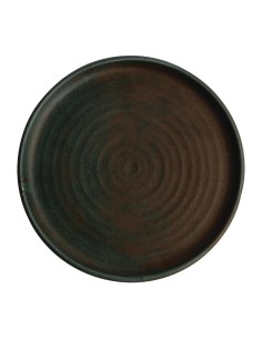 Assiettes plates vert bronze Olympia Canvas 265mm - lot de 6