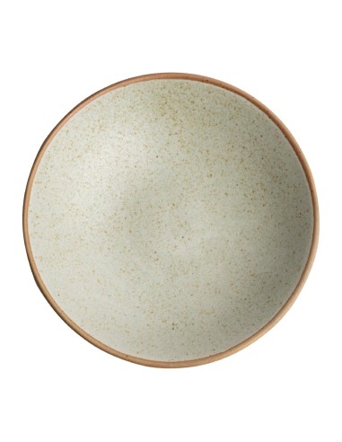 Assiettes creuses beige moucheté Olympia Canvas 200mm - lot de 6