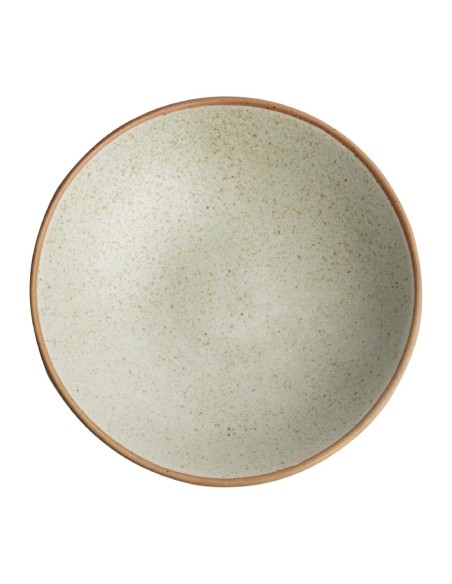 Assiettes creuses beige moucheté Olympia Canvas 200mm - lot de 6