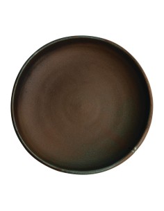 Assiettes creuses vert bronze Olympia Canvas 230mm - lot de 6