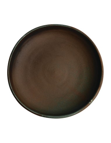 Assiettes creuses vert bronze Olympia Canvas 230mm - lot de 6