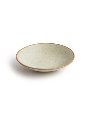 Assiettes creuses beige moucheté Olympia Canvas 200mm - lot de 6