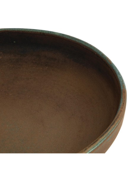 Assiettes creuses vert bronze Olympia Canvas 230mm - lot de 6