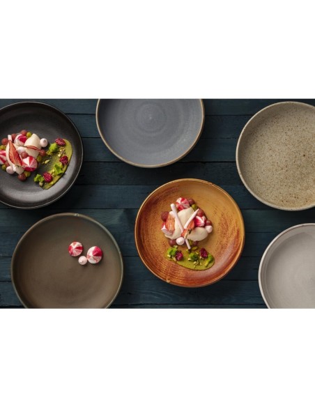 Assiettes creuses blanc Murano Olympia 230mm - lot de 6