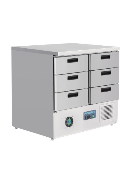 Table réfrigérée 6 tiroirs Polar 240L - Inox