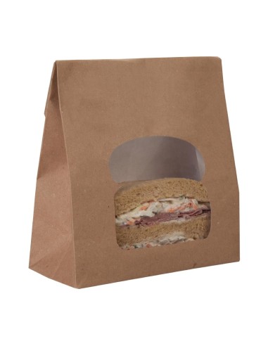Sacs sandwich kraft noirs recyclables - Lot de 250 | Colpac