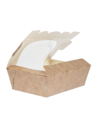 Barquettes à salade kraft 825ml compostables - Lot de 200