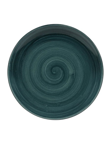 Assiettes Churchill Stonecast Rustic Teal 260mm - Lot de 12