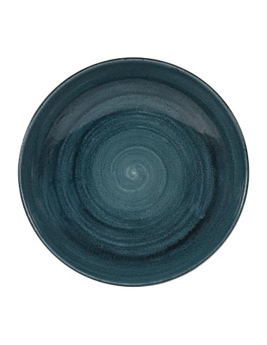 Assiettes coupes Churchill Stonecast Patina Rustic Teal 248mm - Lot de 12