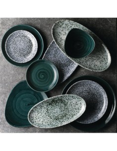Assiettes Churchill Stonecast Patina Teal 288mm - Lot de 12 2