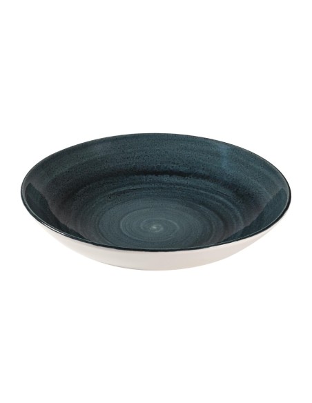 Assiettes coupes Churchill Stonecast Patina Rustic Teal 248mm - Lot de 12
