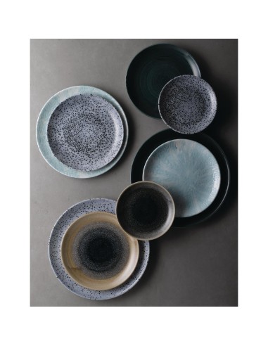 Assiettes Churchill Stonecast Patina Teal 288mm - Lot de 12