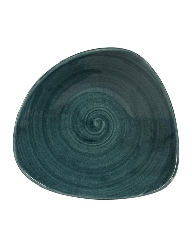 Bols triangulaires Churchill Stonecast Patina Rustic Teal 235mm - Lot de 12