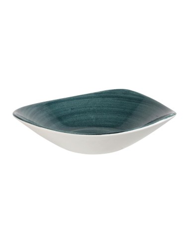 Bols triangulaires Churchill Stonecast Patina Rustic Teal 235mm - Lot de 12