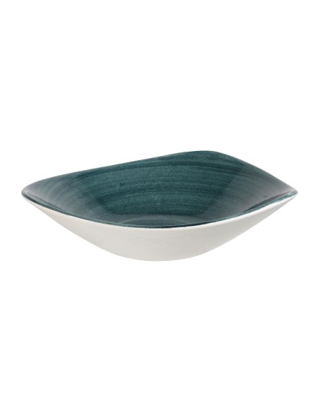 Bols triangulaires Churchill Stonecast Patina Rustic Teal 235mm - Lot de 12