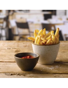 Pots à frites Churchill Stonecast Barley White 100mm - Lot de 12 2