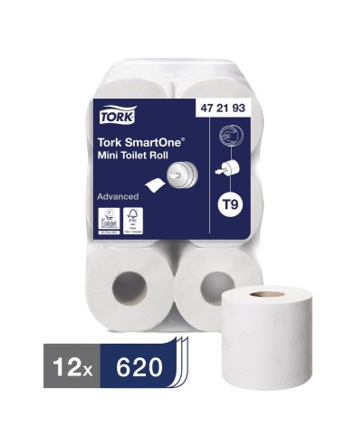Mini rouleaux de papier toilette Smart One Tork - lot de 12
