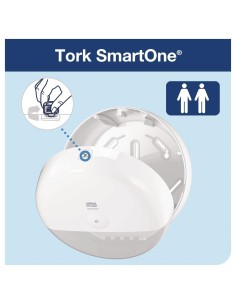 Distributeur de papier toilette Tork Smart One Mini blanc 2