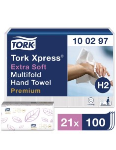 Essuie-mains ultra doux 2 plis Multifold Tork - 2100 pcs 2