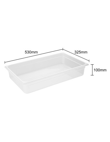 Bac polypropylène GN 1/1 13 L Nisbets Essentials - Transparent