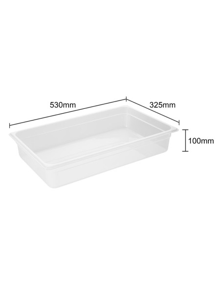Bac polypropylène GN 1/1 13 L Nisbets Essentials - Transparent