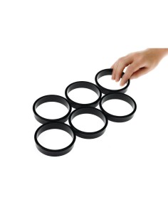 Cercles à tarte Exoglass 80 mm - lot de 6 Matfer Bourgeat 2
