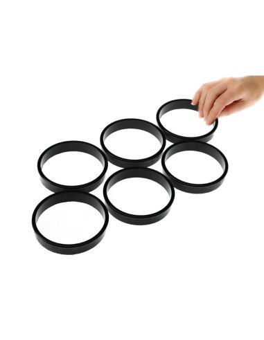 Cercles à tarte Exoglass Matfer Bourgeat 100 mm - lot de 6