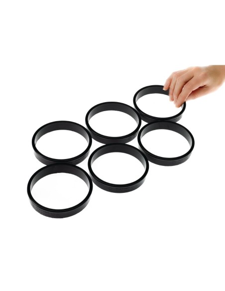 Cercles à tarte Exoglass Matfer Bourgeat 100 mm - lot de 6