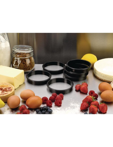 Cercles à tarte Exoglass Matfer Bourgeat 100 mm - lot de 6