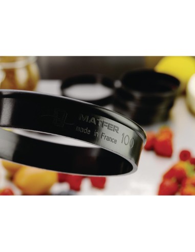 Cercles à tarte Exoglass Matfer Bourgeat 100 mm - lot de 6