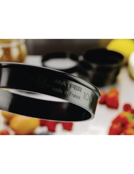 Cercles à tarte Exoglass Matfer Bourgeat 100 mm - lot de 6