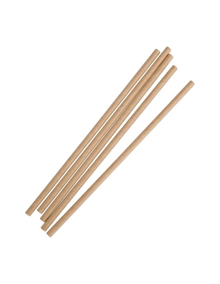 Pailles compostables en papier kraft Fiesta Compostable - lot de 250