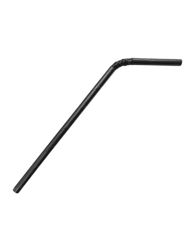 Pailles en papier compostables noires Fiesta - lot de 250