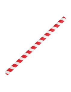 Pailles à smoothie compostables Fiesta rouge 210mm - lot 250