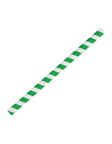 Pailles à smoothie compostables Fiesta vertes 210mm - lot de 250