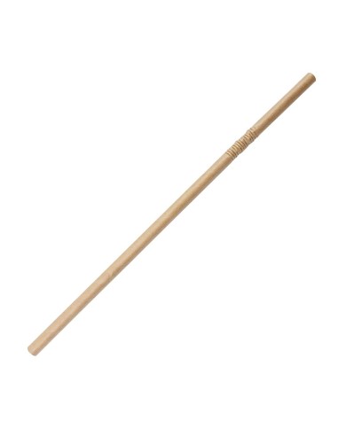 Pailles en papier compostables Fiesta Kraft 210 mm - Lot 250
