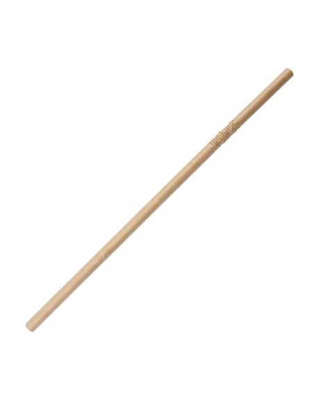 Pailles en papier compostables Fiesta Kraft 210 mm - Lot 250